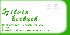szilvia berbuch business card